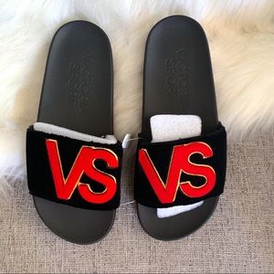 Victoria’s Secret Sport Black Velvet Slip-ons-9